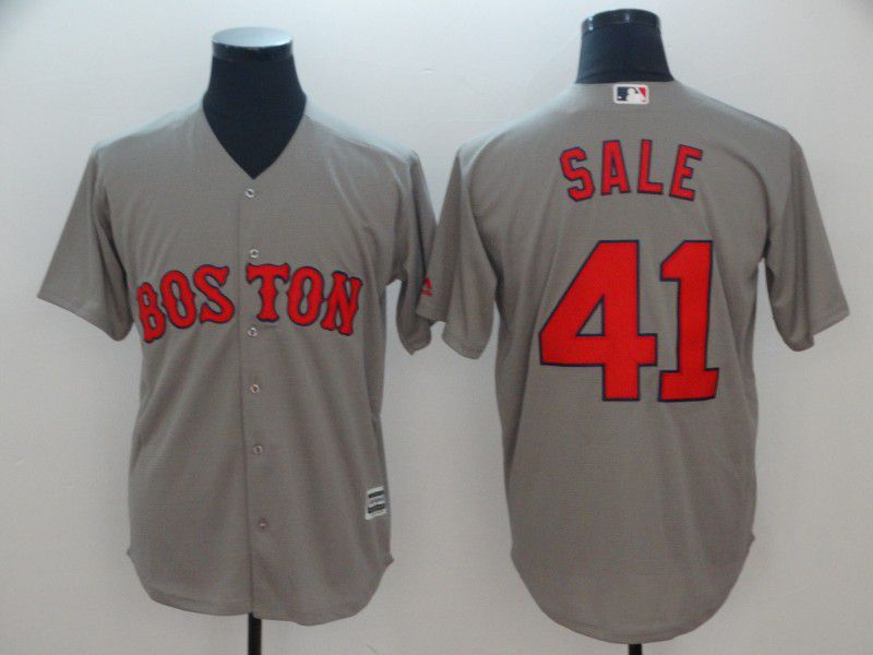 Men Boston Red Sox #41 Sale Grey Game MLB Jerseys